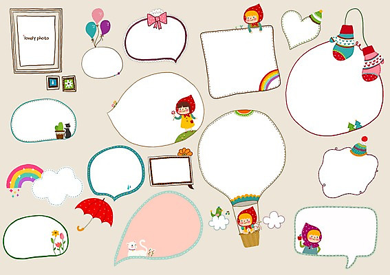 PSD 모자 여자 리본 화분 장갑 무지개 말풍선 일러스트 프레임 틀 사람 빨간색 열기구 풍선 빨간모자소녀 빨간우산 여자만 손모아장갑 국내일러스트 자연요소 잡화 컬러 우산 항공교통 동화 파일형식