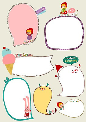 PSD 여자 말풍선 일러스트 아이스크림 프레임 틀 사람 버섯 곰인형 빨간모자소녀 빨간토끼 여자만 국내일러스트 인형 동화 디저트 파일형식