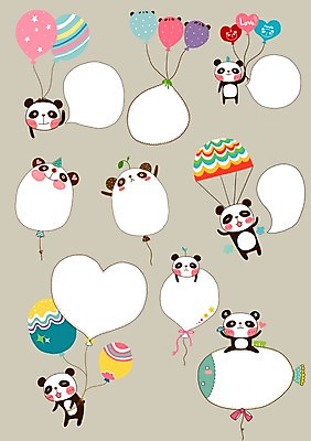 모양 PSD 동물 말풍선 일러스트 프레임 틀 사람없음 새싹 하트 판다 낙하산 국내일러스트 식물 곰 파일형식