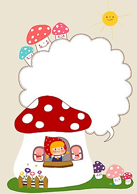 PSD 말풍선 일러스트 주택 프레임 틀 미소 웃음 울타리 태양 버섯 빨간모자소녀 여자만 국내일러스트 자연요소 동화 표정 건물 담장 파일형식