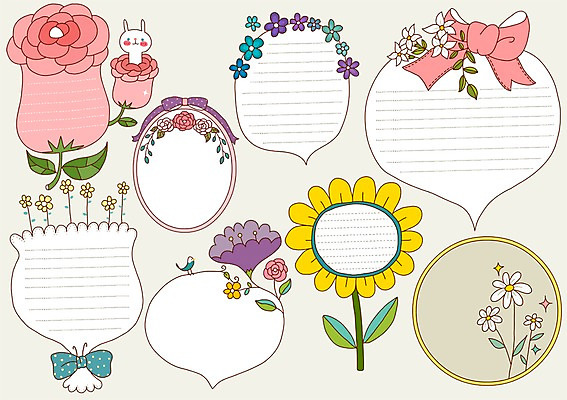 PSD 꽃 리본 꽃다발 말풍선 일러스트 프레임 틀 사람없음 장식 장미 노란색 토끼 민들레 코스모스 국내일러스트 식물 컬러 포유류 반려동물 파일형식