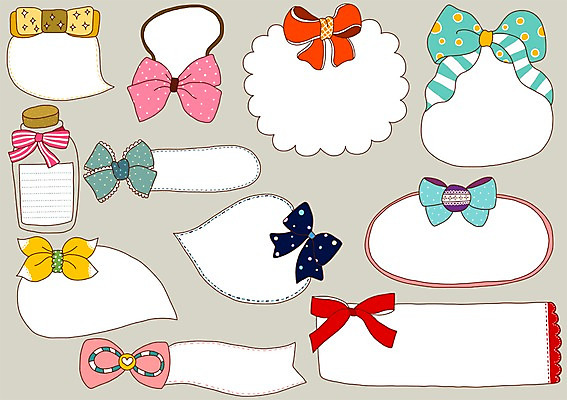 PSD 리본 말풍선 일러스트 유리병 프레임 틀 사람없음 빨간색 파란색 물방울무늬 국내일러스트 컬러 무늬 병_용기 파일형식