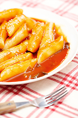 포토 JPG 스튜디오촬영 한국문화 한식 음식 포크 디저트 실내 사람없음 식탁보 떡볶이 분식 국내포토 동양문화 식기 한국 내부 파일형식