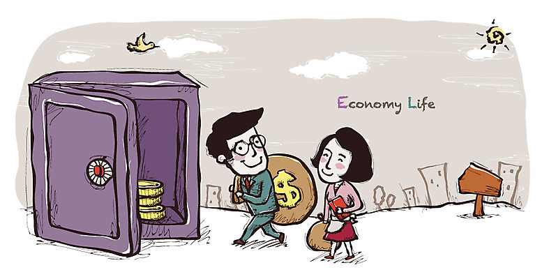 EPS 나무 구름 기호 부부 커플 여자 남자 40대 돈 일러스트 가정 조류 웃음 사람 두명 건물 30대 금융 경제 태양 달러 동전 팻말 지갑 돈자루 재테크 가정경제 금고 성인만 국내일러스트 자연요소 식물 동물 문자 건축물 중년 관계 프레임 표정 장년 재산 파일형식 벡터