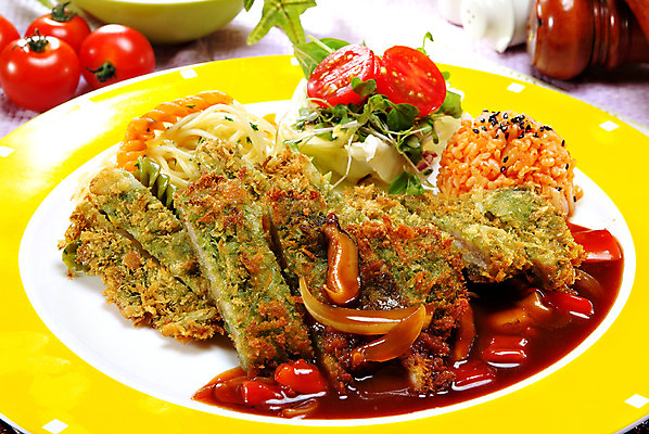 포토 JPG 스튜디오촬영 그릇 접시 음식 실내 요리 사람없음 돈가스 볶음밥 고구마돈까스 로티니 국내포토 식기 내부 커틀릿 파일형식