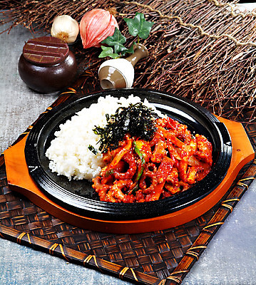 포토 JPG 스튜디오촬영 나무 한국문화 그릇 한식 음식 밥 실내 마늘 요리 사람없음 장식 해물요리 항아리 받침대 덮밥 낙지 호리병 낙지볶음 낙지덮밥 국내포토 식물 동양문화 식기 채소 병_용기 연체동물 한국 내부 수중동물 도자기 해산물 파일형식