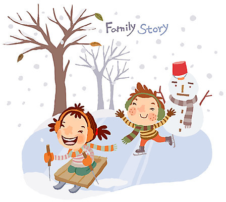EPS 나무 라이프스타일 행복 어린이 겨울 일러스트 가족 눈사람 놀이 함께함 남매 미소 웃음 사람 소녀 소년 두명 라이프 화목 눈 즐거움 썰매 어린이만 국내일러스트 자연요소 식물 계절 여자 남자 감정 컨셉 관계 날씨 표정 생활 파일형식 벡터