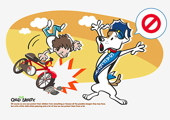 EPS 동물 캐릭터 남자 어린이 일러스트 경고 한명 안전 사람 소년 자전거 돌_바위 조약돌 강아지 위험 사회이슈 예방 생활안전 안전수칙 개캐릭터 조심 안전수칙캐릭터 남자만 남자한명만 어린이만 소년만 소년한명만 일러캐릭터 1 동물캐릭터 컨셉 반려동물 바이크 개 파일형식 벡터