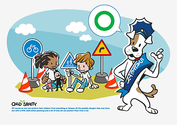 EPS 동물 캐릭터 남자 어린이 교통 일러스트 놀이 안전 사람 소년 두명 표지판 강아지 사회이슈 예방 도로표지판 생활안전 안전수칙 개캐릭터 안전수칙캐릭터 남자만 어린이만 소년만 일러캐릭터 도로 동물캐릭터 컨셉 알림판 반려동물 개 파일형식 벡터
