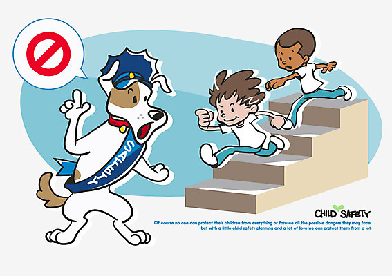 EPS 동물 캐릭터 남자 어린이 일러스트 경고 안전 사람 소년 두명 달리기 계단 강아지 사회이슈 예방 생활안전 안전수칙 개캐릭터 조심 안전수칙캐릭터 남자만 어린이만 소년만 내려오기 일러캐릭터 동물캐릭터 컨셉 모션 반려동물 개 파일형식 벡터