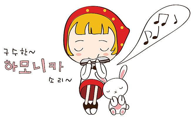 EPS 동물 캐릭터 한마리 라이프스타일 여자 악기 스티커 연주 음표 일러스트 청소년캐릭터 한명 사람 일상 라이프 생활 반려동물 토끼 토리 토리와토실이 토실 하모니카 여자만 여자한명만 일러캐릭터 1 기호 음악 인물캐릭터 포유류 청소년 관악기 파일형식 벡터