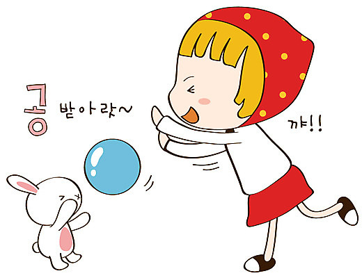 EPS 동물 캐릭터 한마리 라이프스타일 여자 스티커 일러스트 공 청소년캐릭터 한명 미소 웃음 사람 일상 라이프 생활 반려동물 토끼 공놀이 토리 토리와토실이 토실 여자만 여자한명만 일러캐릭터 1 인물캐릭터 포유류 청소년 놀이 표정 파일형식 벡터