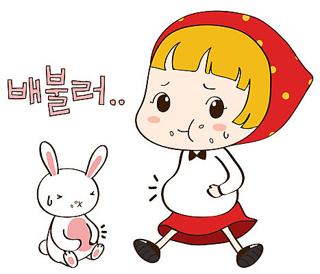 EPS 동물 캐릭터 한마리 라이프스타일 여자 스티커 일러스트 청소년캐릭터 한명 사람 일상 라이프 생활 반려동물 토끼 토리 토리와토실이 토실 폭식 복부 여자만 여자한명만 배부름 일러캐릭터 1 인물캐릭터 컨셉 포유류 청소년 신체부위 파일형식 벡터