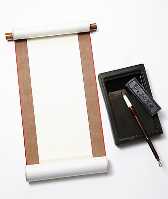 포토 JPG 스튜디오촬영 한국문화 한국전통 전통 종이 서예 전통소품 한국 실내 사람없음 붓 먹 오브젝트 족자 벼루 서예용품 국내포토 동양문화 아시아 문구용품 내부 파일형식