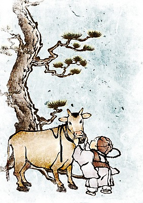 PSD 나무 동물 한마리 종교 여유 어린이 불교 일러스트 한명 사람 소년 믿음 부처님오신날 소나무 소 황소 동자승 소우도 남자만 남자한명만 어린이만 소년만 소년한명만 국내일러스트 식물 1 기념일 남자 감정 포유류 승려 파일형식