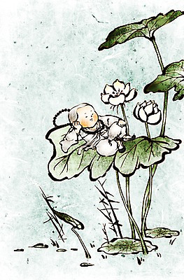 PSD 종교 여유 어린이 불교 일러스트 연꽃 한명 사람 소년 눕기 믿음 부처님오신날 연못 연잎 동자승 남자만 남자한명만 어린이만 소년만 소년한명만 국내일러스트 1 기념일 남자 꽃 감정 잎 모션 승려 파일형식