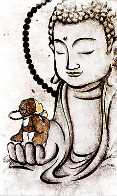 PSD 종교 여유 어린이 불교 일러스트 손바닥 한명 사람 소년 믿음 부처님오신날 불상 동자승 부처 염주 남자만 남자한명만 어린이만 소년만 소년한명만 국내일러스트 1 손 기념일 남자 감정 승려 불교용품 파일형식