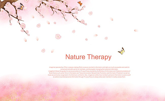 PSD 나무 식물 사계절 계절 꽃 분홍색 나비 곤충 백그라운드 두마리 일러스트 자연 사람없음 봄 진달래 봄배경 국내일러스트 동물 컬러 2 생태계 파일형식