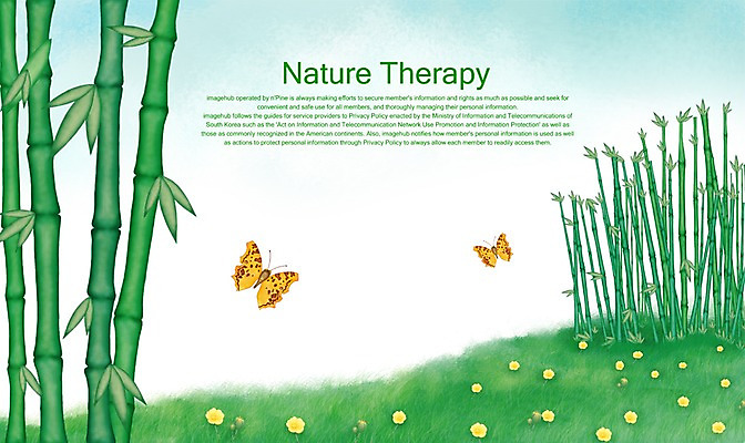 PSD 나무 식물 사계절 계절 나비 곤충 백그라운드 두마리 일러스트 자연 초원 사람없음 초록색 여름 숲 대나무 국내일러스트 동물 컬러 2 생태계 파일형식