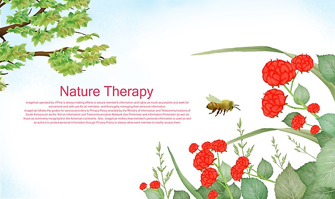 PSD 나무 식물 한마리 사계절 계절 꽃 곤충 백그라운드 일러스트 자연 나뭇잎 사람없음 빨간색 나뭇가지 꿀벌 둥근잎꿩의비름 국내일러스트 동물 1 컬러 잎 벌_곤충 생태계 파일형식