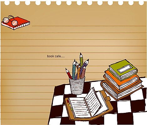 EPS 안경 선 백그라운드 라인일러스트 일러스트 탁자 사람없음 책 연필 다이어리 공책 라인아트 연필꽂이 줄노트 스케줄러 국내일러스트 잡화 가구 문구용품 학용품 필기구 사무용품 파일형식 벡터