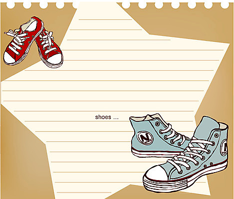 EPS 선 백그라운드 신발 라인일러스트 일러스트 사람없음 공책 라인아트 줄노트 단화 국내일러스트 문구용품 여성화 파일형식 벡터