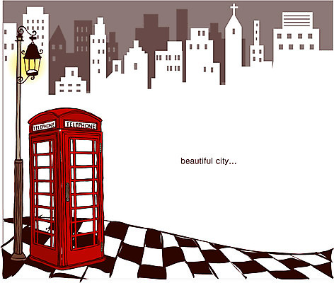 EPS 실루엣 백그라운드 가로등 라인일러스트 일러스트 거리 사람없음 건물 도시 라인아트 공중전화 국내일러스트 건축물 공공시설 선 촬영기법 전화기 파일형식 벡터