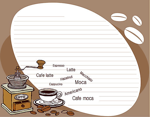 EPS 커피 선 백그라운드 라인일러스트 일러스트 사람없음 공책 원두 각설탕 라인아트 그라인더 줄노트 국내일러스트 음료 문구용품 설탕 커피용품 파일형식 벡터