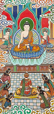 포토 JPG 종교 문화 불교 미술 그림 부처 과거 탱화 불교미술 도리천 마야부인 국내포토 컨셉 문화예술 파일형식