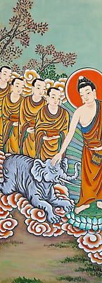 포토 JPG 종교 문화 불교 미술 그림 부처 과거 제자 탱화 불교미술 술취한코끼리 국내포토 컨셉 문화예술 파일형식