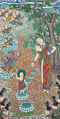 포토 JPG 종교 문화 불교 미술 출산 그림 부처 과거 탱화 불교미술 꽃동산 룸비니 국내포토 컨셉 문화예술 파일형식