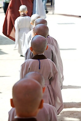 포토 JPG 종교 어린이 불교 사람 소년 야외 뒷모습 부처님오신날 승려 동자승 행렬 남자만 어린이만 소년만 국내포토 기념일 남자 뷰포인트 성직자 파일형식
