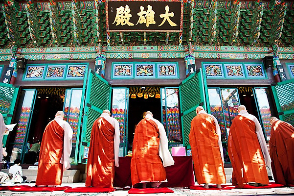 포토 JPG 여자 남자 종교 불교 사람 이벤트 성인 야외 뒷모습 부처님오신날 의식 성자 승려 불자 예불 조계사 성인만 국내포토 기념일 뷰포인트 사찰 성직자 종로 파일형식