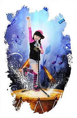 PSD 편집 편집이미지 어린이교육 교육 어린이 음표 노래 상상 한명 미소 웃음 사람 소녀 희망 꿈 가수 체험 북 마이크 장래희망 여자만 여자한명만 어린이만 소녀만 소녀한명만 이미지편집 1 기호 여자 감정 음악 음향기기 컨셉 타악기 표정 음악가 파일형식