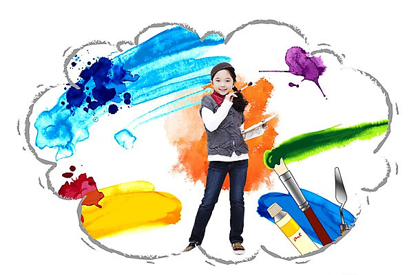 PSD 편집 편집이미지 어린이교육 교육 어린이 상상 한명 사람 소녀 희망 물감 꿈 붓 체험 팔레트 화가 장래희망 여자만 여자한명만 어린이만 소녀만 소녀한명만 이미지편집 직업 1 여자 감정 컨셉 미술도구 파일형식