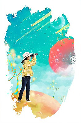 PSD 편집 편집이미지 어린이교육 교육 별 어린이 상상 한명 사람 소녀 희망 망원경 꿈 관찰 체험 유성 장래희망 혜성 여자만 여자한명만 어린이만 소녀만 소녀한명만 이미지편집 자연요소 1 여자 감정 컨셉 모션 파일형식