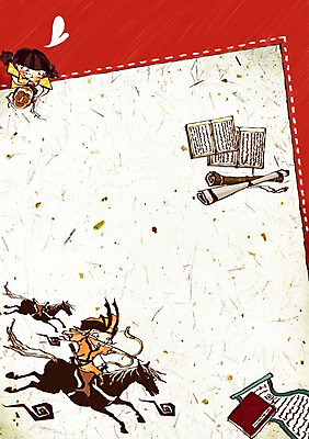 PSD 학생 옷 어린이교육 교육 초등학생 어린이 지도 일러스트 교과목 수업 화살 사람 소녀 소년 두명 책 말_동물 역사 하회탈 화랑 경전 어린이만 국내일러스트 여자 남자 포유류 신라 탈 파일형식