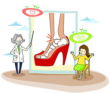 EPS 여자 남자 50대 일러스트 엑스레이 건강 사람 20대 두명 치료 건강관리 진료 환자 의사 도움 보호 하이힐 질병 검사_조사 질병관리 킬힐 외과 발목 외과의사 단화 깁스 발목통증 성인만 국내일러스트 구두 중년 신발 컨셉 의학 발 병원 관리 청년 고통 의료진 의료용품 여성화 파일형식 벡터