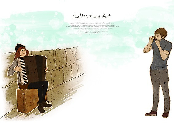 PSD 여자 남자 문화 예술 악기 연주 일러스트 문화예술 거리 사람 20대 두명 여행가방 빈티지 즐거움 아코디언 하모니카 청년만 성인만 국내일러스트 감정 음악 컨셉 가방 관악기 청년 건반악기 파일형식