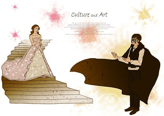 PSD 커플 여자 남자 문화 예술 일러스트 문화예술 가면 사람 두명 30대 계단 공연 무대 배우 즐거움 연극 뮤지컬 오페라 장년만 성인만 국내일러스트 감정 관계 이벤트 장년 연예인 파일형식