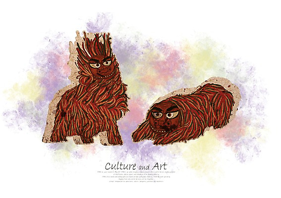 PSD 남자 문화 예술 일러스트 문화예술 사람 두명 즐거움 탈춤 탈 북청사자 북청사자춤 남자만 국내일러스트 감정 가면 춤 전통공연 전통무용 파일형식