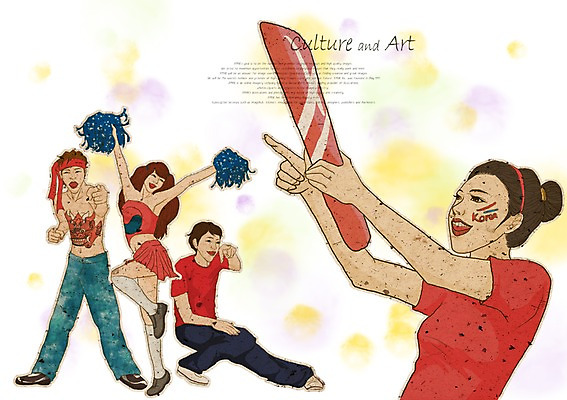 PSD 여자 남자 문화 예술 포즈 올림픽 일러스트 응원 하계올림픽 문화예술 미소 웃음 사람 여러명 20대 즐거움 율동 청년만 성인만 국내일러스트 감정 스포츠 다수 표정 청년 파일형식