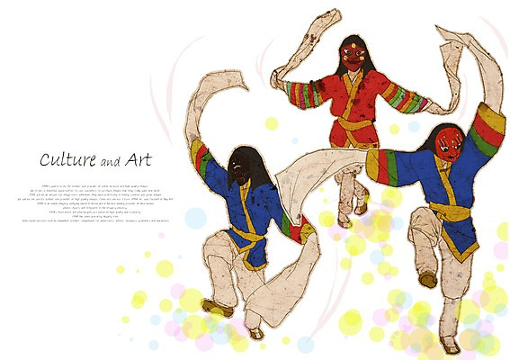 PSD 전통 남자 문화 예술 40대 포즈 일러스트 문화예술 사람 세명 한복 즐거움 탈춤 전통무용 저고리 탈 남자만 중년만 중년남자만 국내일러스트 한국전통 감정 중년 가면 춤 전통의상 전통공연 성인만 파일형식