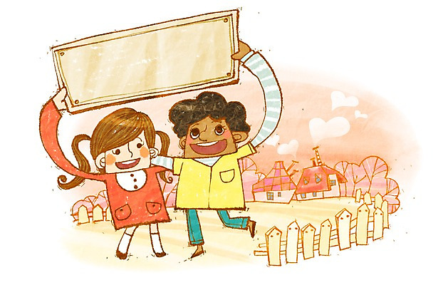 PSD 행복 어린이 일러스트 가족 주택 함께함 사랑 미소 웃음 사람 소녀 소년 두명 친구 울타리 팻말 즐거움 다문화 다문화사회 다문화가정 소통 어린이만 국내일러스트 여자 남자 감정 컨셉 관계 프레임 표정 건물 담장 사회_공동체 사회이슈 파일형식