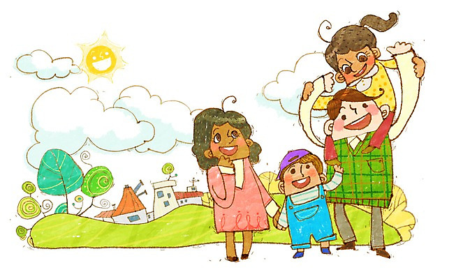PSD 구름 여자 남자 행복 어린이 일러스트 가족 주택 함께함 사랑 미소 웃음 사람 소녀 소년 여러명 부모 태양 화목 자녀 목말 즐거움 다문화 다문화사회 다문화가정 소통 어린이만 국내일러스트 자연요소 감정 다수 컨셉 관계 모션 표정 건물 사회_공동체 사회이슈 파일형식