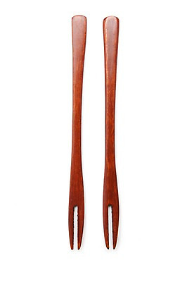 포토 JPG 스튜디오촬영 식기 컬러 생활용품 포크 주방용품 수저 실내 누끼 사람없음 목재 하이앵글 갈색 두개 도구 오브젝트 나무포크 티포크 국내포토 나무 뷰포인트 2 재료 내부 파일형식