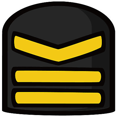 EPS 아이콘 군대 사람없음 군용 계급장 기술중사 2D아이콘 계급 파일형식 벡터