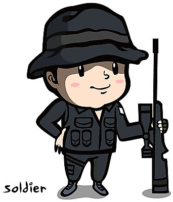 EPS 캐릭터 남자 일러스트 직업캐릭터 한명 사람 군인 총 전문직 군인캐릭터 저격수 남자만 남자한명만 일러캐릭터 직업 1 무기 국군 파일형식 벡터
