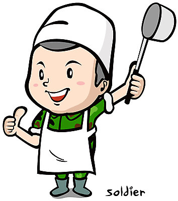 EPS 캐릭터 남자 일러스트 직업캐릭터 한명 사람 앞치마 군인 전문직 군복 국자 군인캐릭터 위생모 취사병 남자만 남자한명만 일러캐릭터 직업 1 유니폼 주방용품 국군 파일형식 벡터