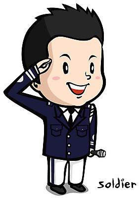 EPS 캐릭터 남자 일러스트 직업캐릭터 한명 미소 웃음 사람 재킷 군인 전문직 공군 군복 경례 군인캐릭터 남자만 남자한명만 일러캐릭터 직업 1 유니폼 군대 표정 외투 인사 국군 파일형식 벡터